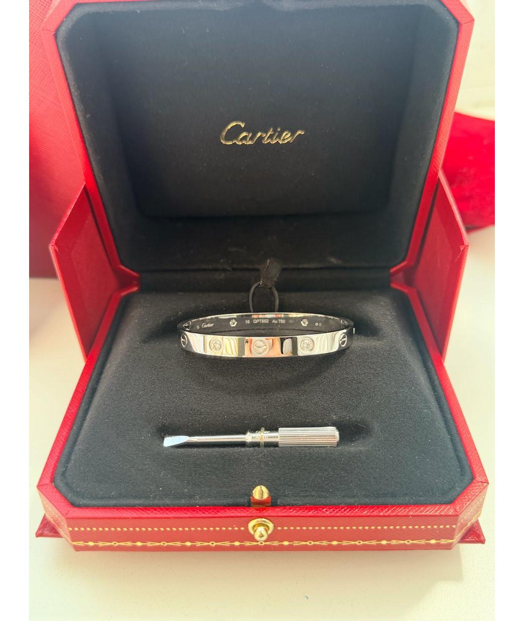 CARTIER Серебрянный браслет из белого золота, фото 5