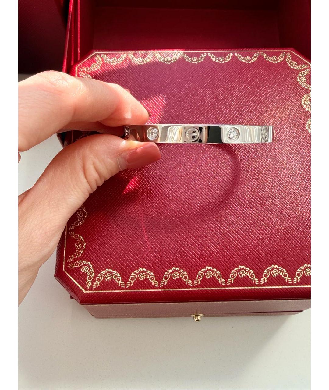 CARTIER Серебрянный браслет из белого золота, фото 2