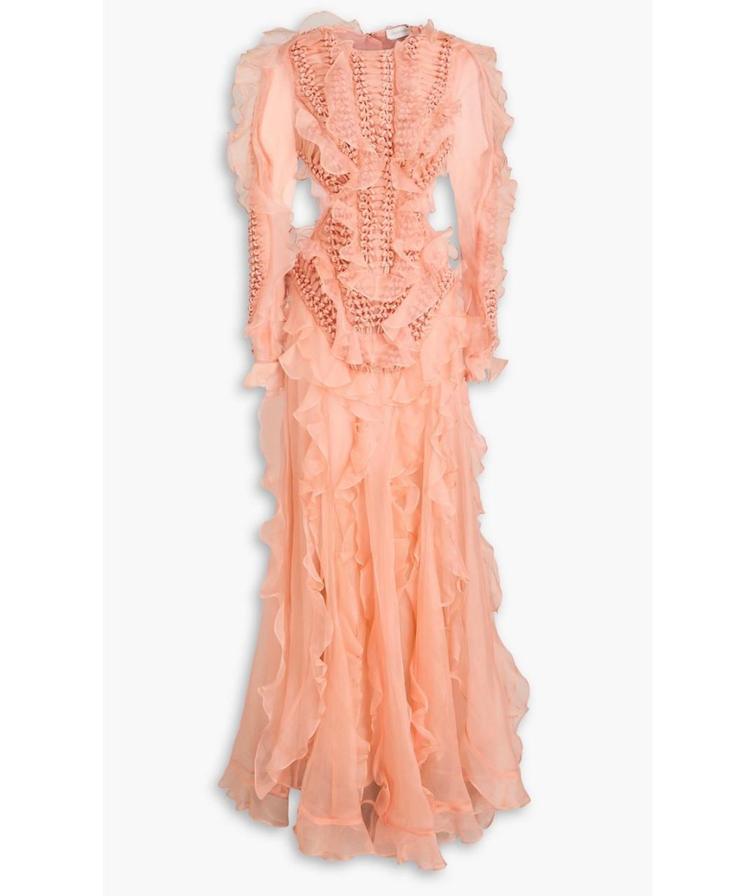 ZIMMERMANN Оранжевое шелковое коктейльное платье, фото 10