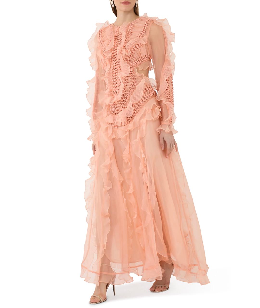 ZIMMERMANN Оранжевое шелковое коктейльное платье, фото 6