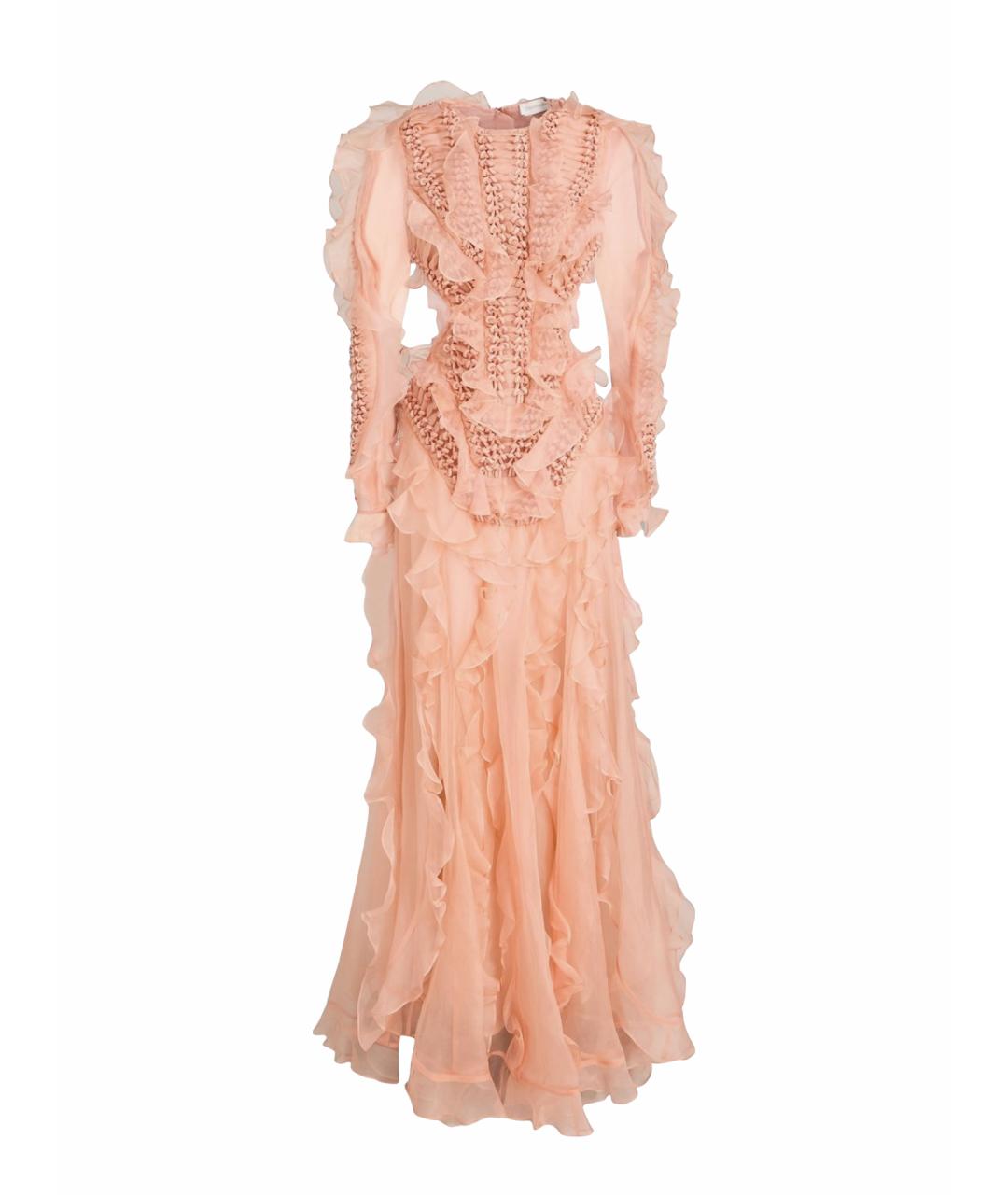 ZIMMERMANN Оранжевое шелковое коктейльное платье, фото 1