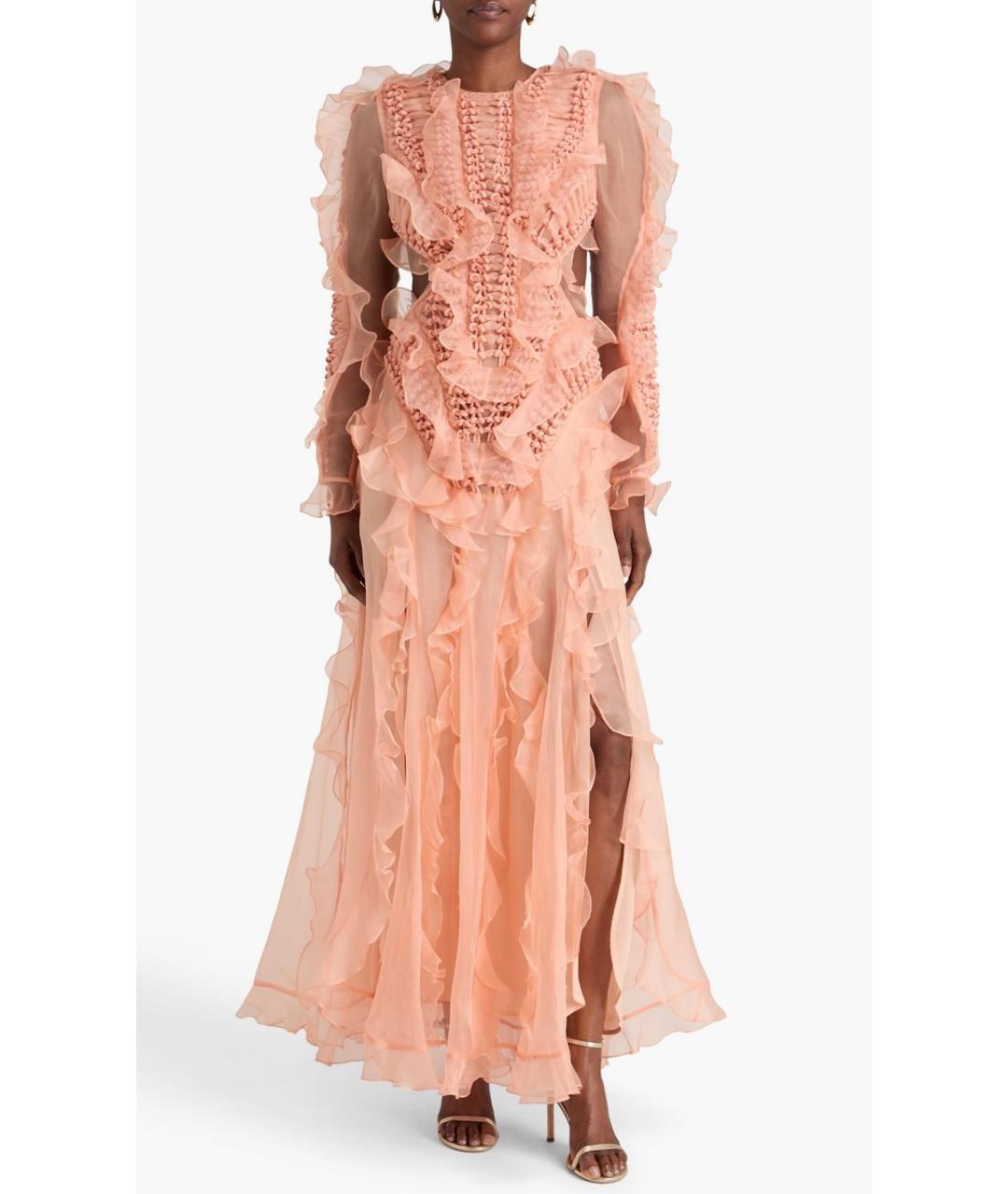 ZIMMERMANN Оранжевое шелковое коктейльное платье, фото 2