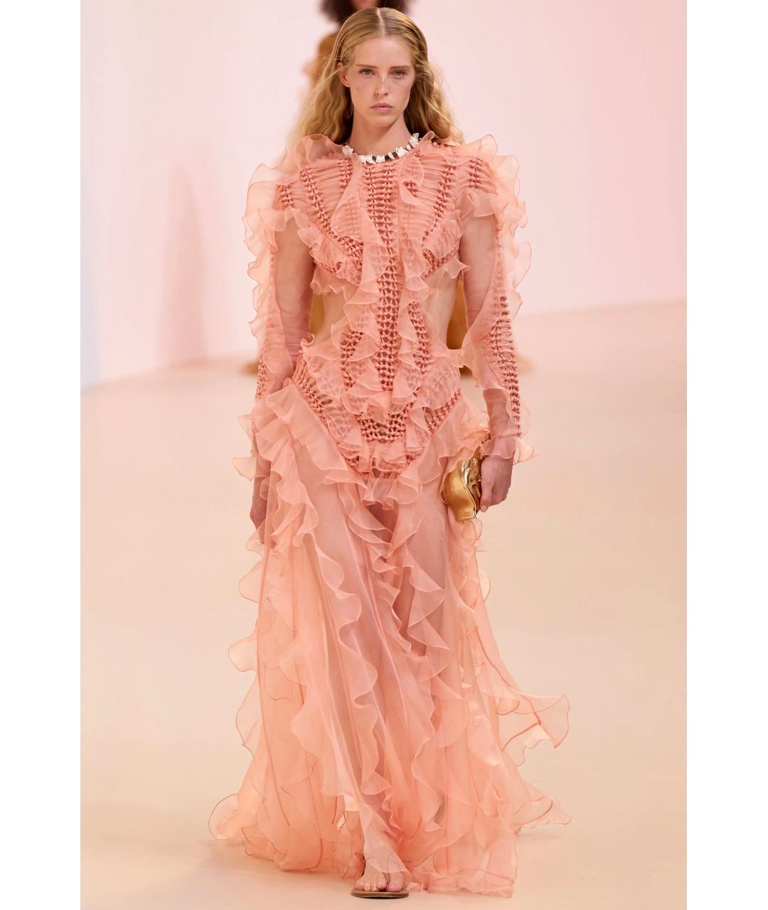 ZIMMERMANN Оранжевое шелковое коктейльное платье, фото 4