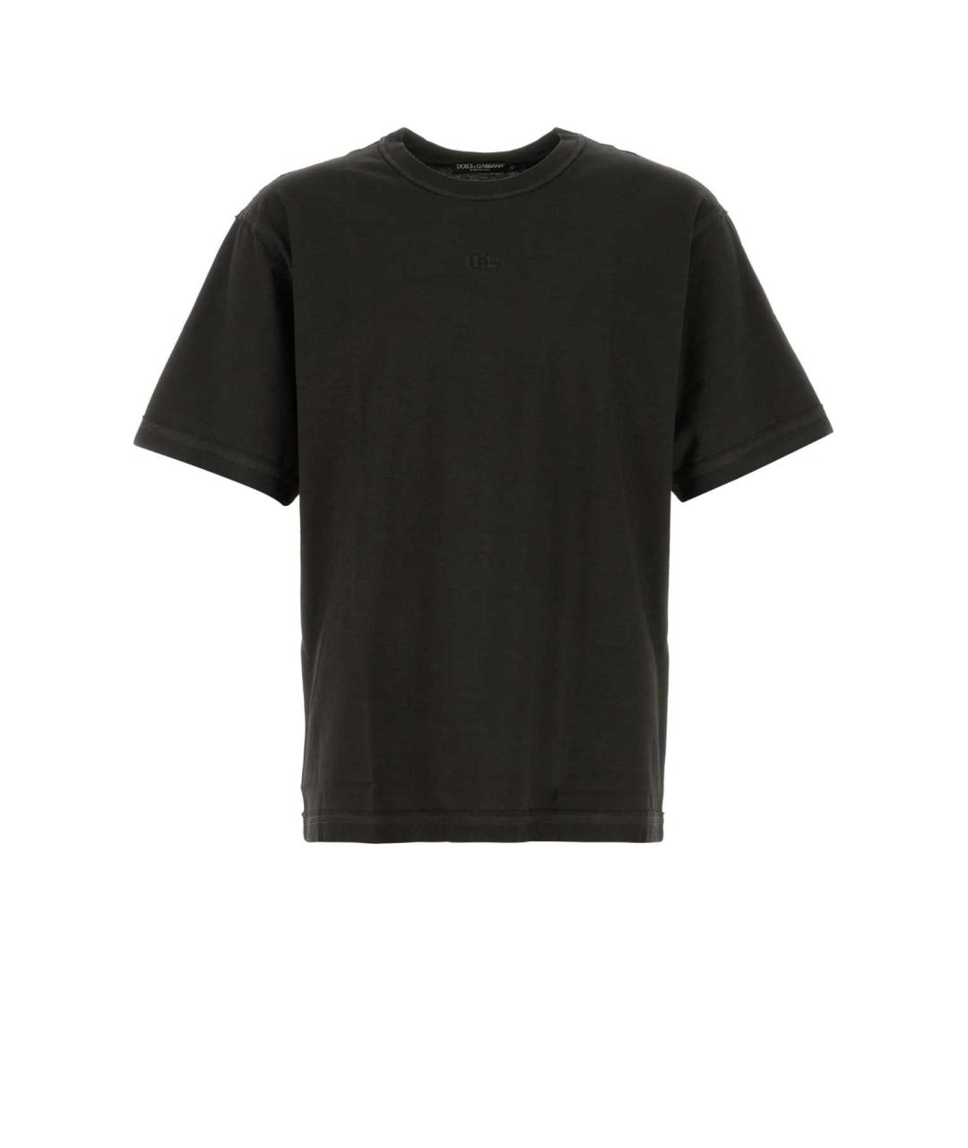 DOLCE&GABBANA Черная хлопковая футболка, фото 1
