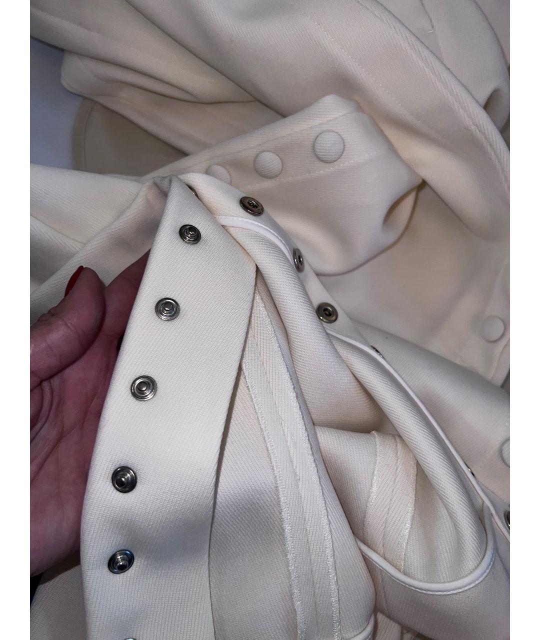 JIL SANDER Белые шерстяные прямые брюки, фото 2