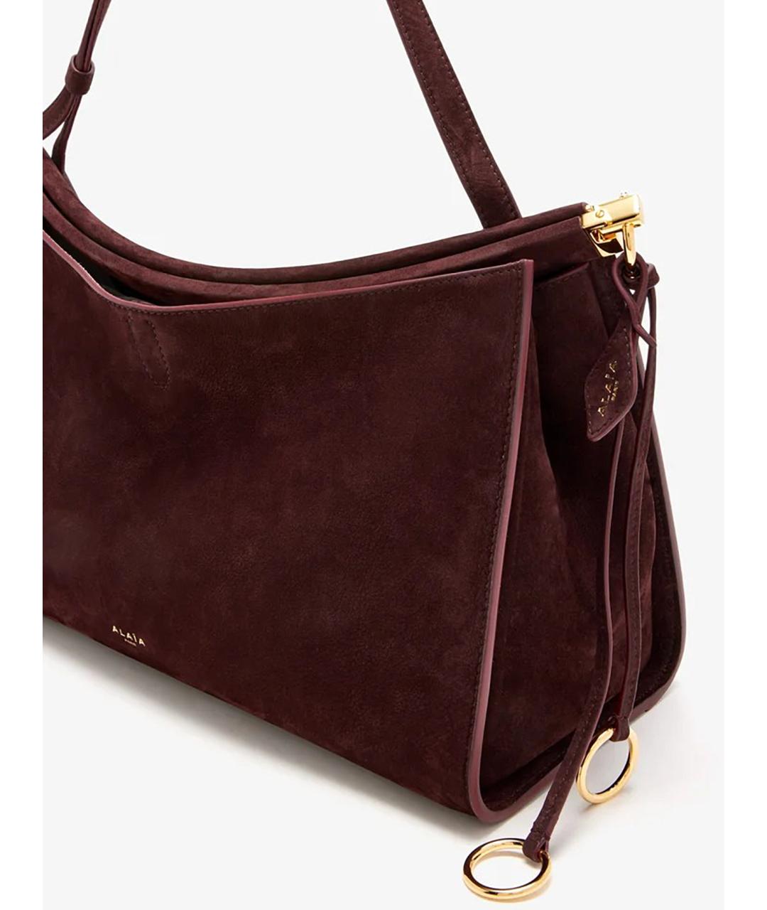ALAIA Бордовая замшевая сумка через плечо, фото 3