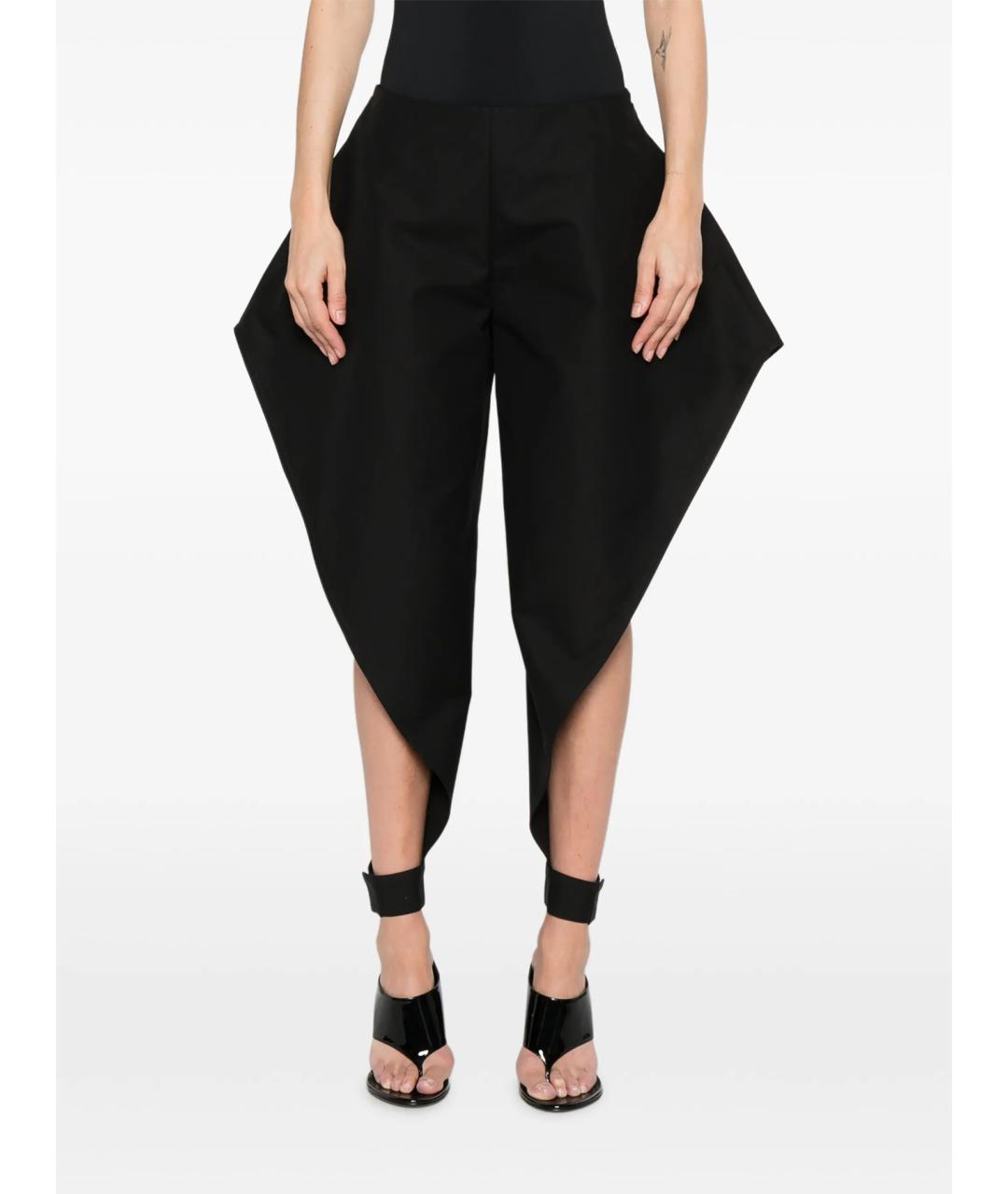 ALAIA Черные хлопковые брюки широкие, фото 3