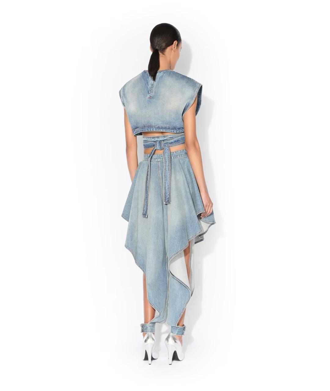 ALAIA Голубая хлопковая блузы, фото 3