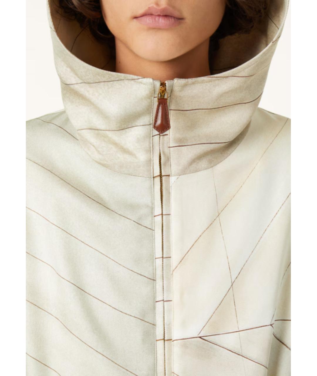LORO PIANA Белая шелковая парка, фото 8