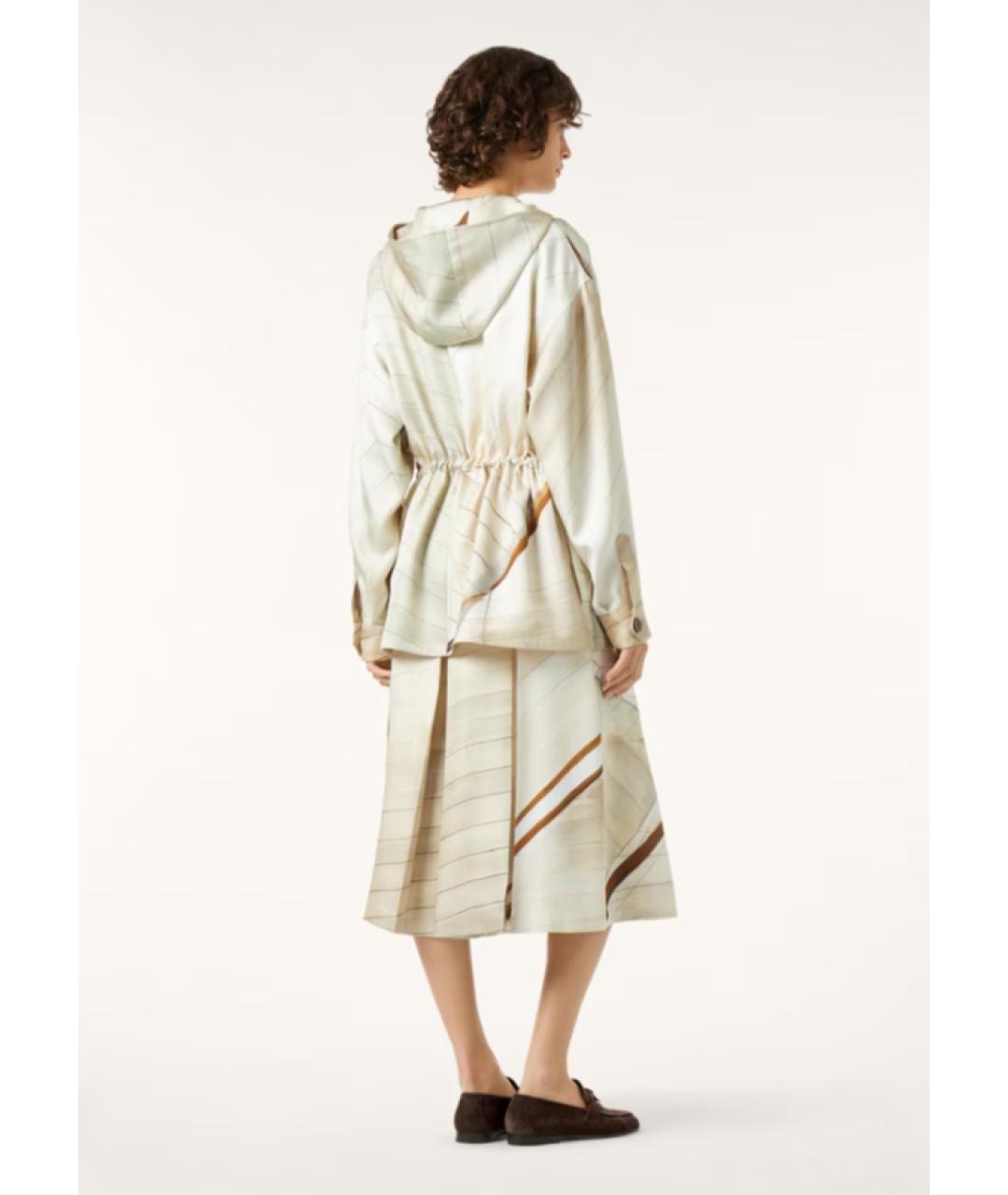 LORO PIANA Белая шелковая парка, фото 7