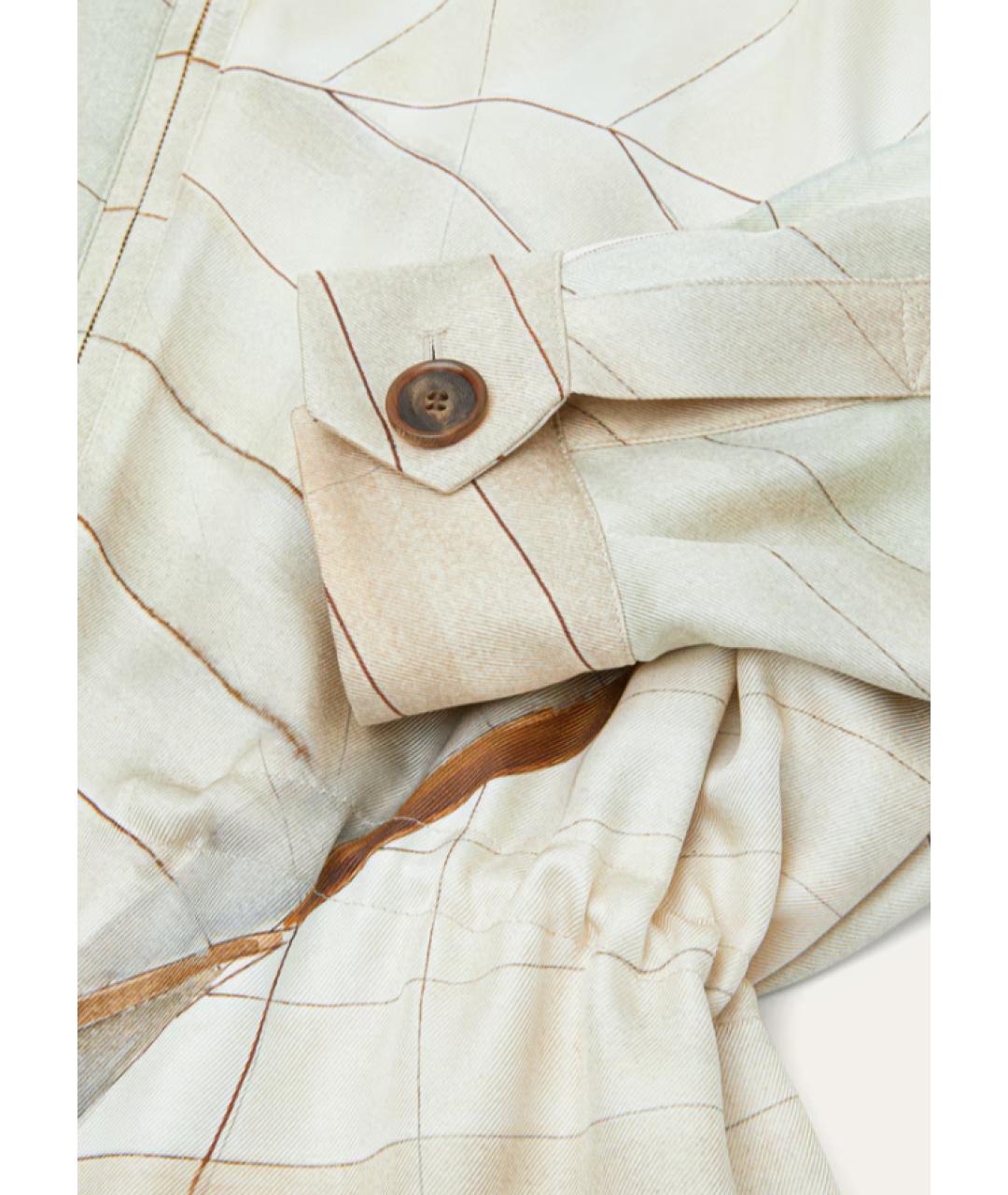 LORO PIANA Белая шелковая парка, фото 4