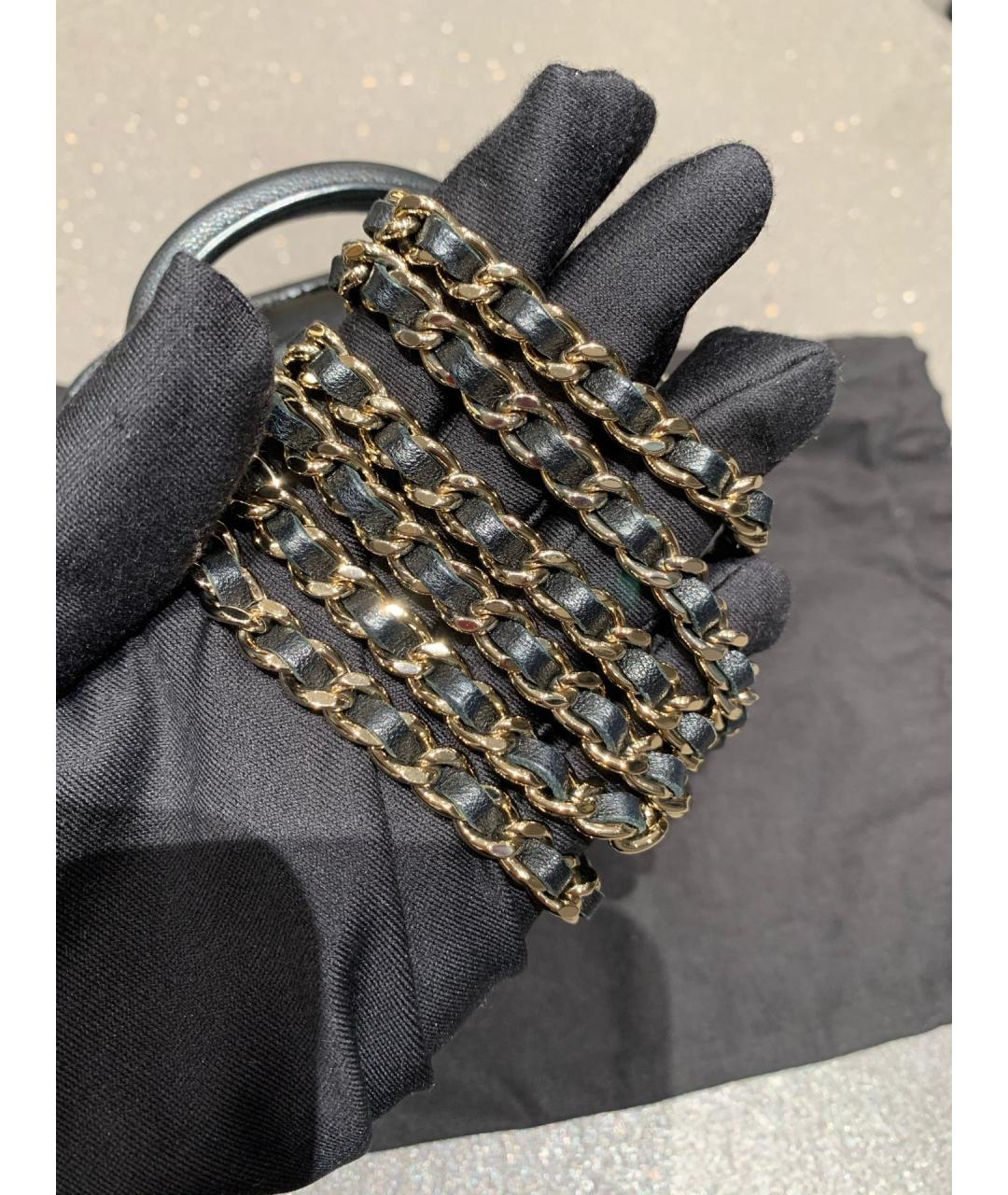 CHANEL Черная кожаная сумка через плечо, фото 7