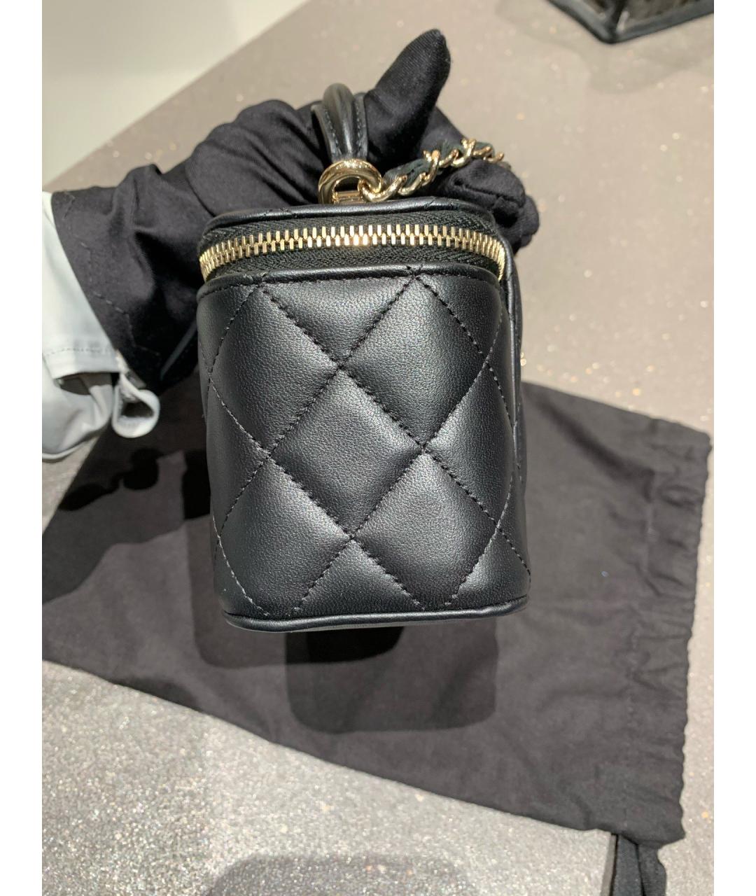 CHANEL Черная кожаная сумка через плечо, фото 3