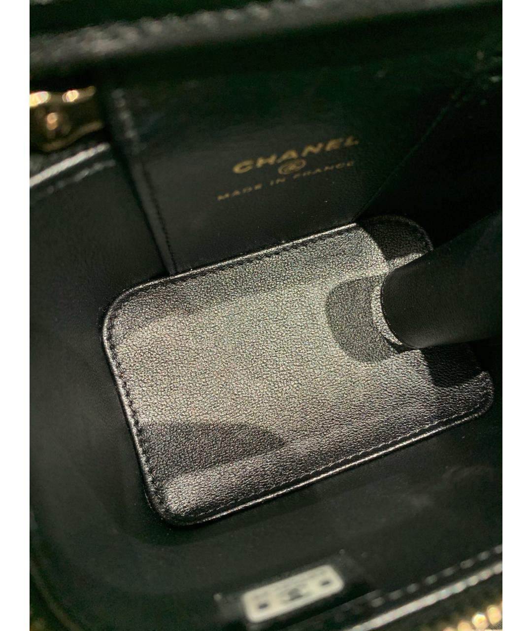 CHANEL Черная кожаная сумка через плечо, фото 6