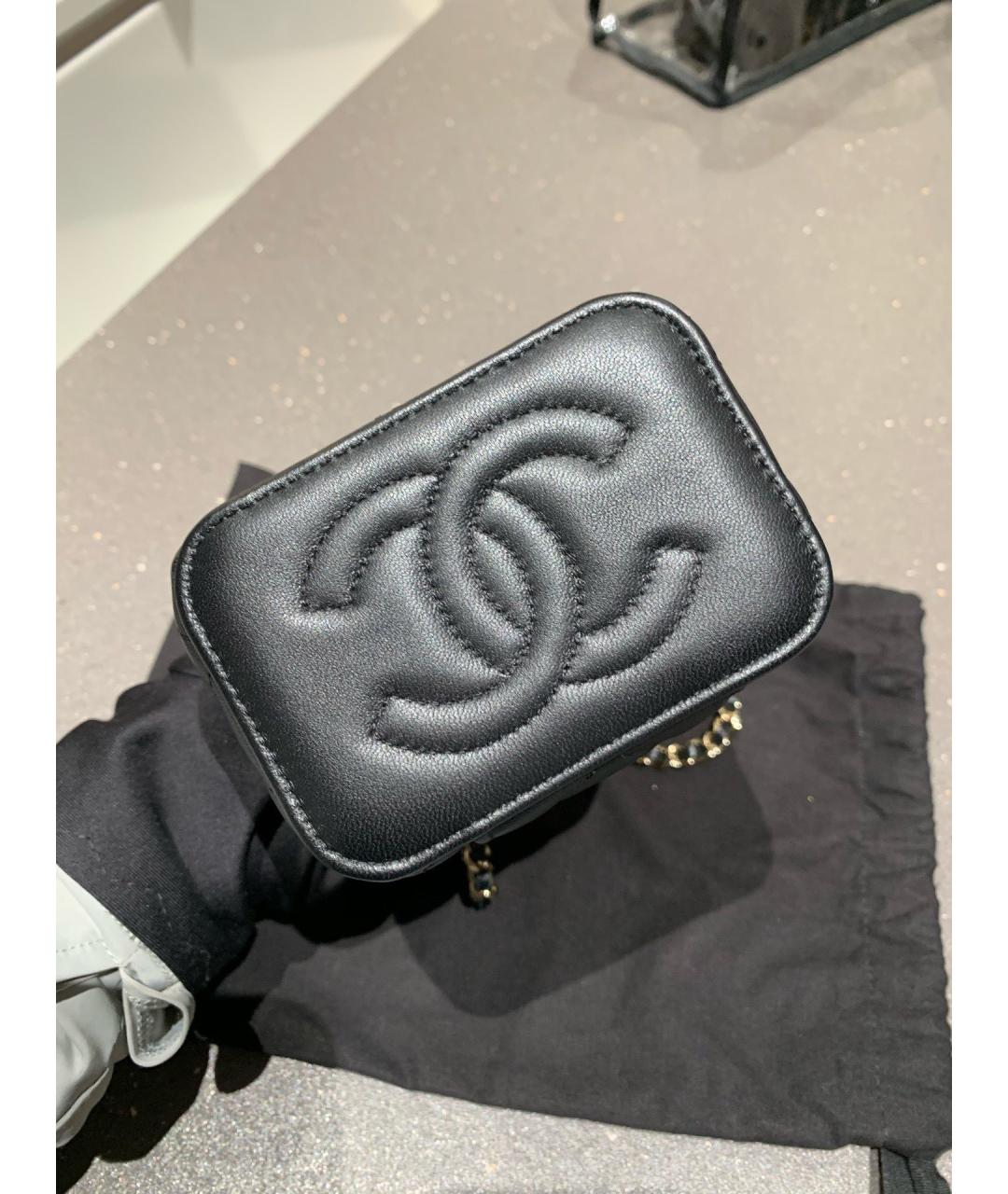 CHANEL Черная кожаная сумка через плечо, фото 2