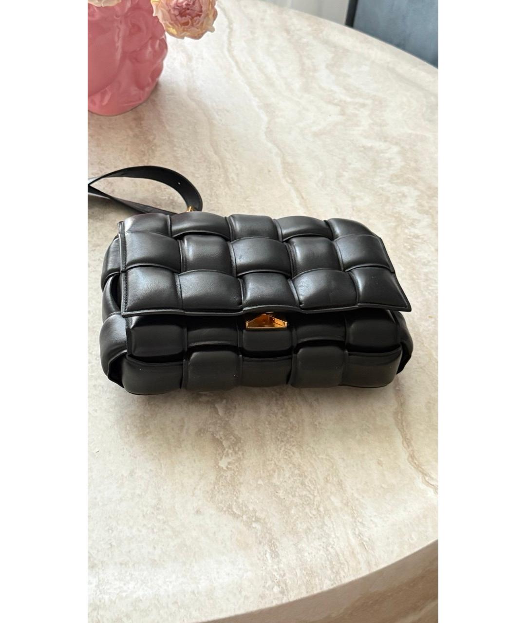 BOTTEGA VENETA Черная кожаная сумка через плечо, фото 3