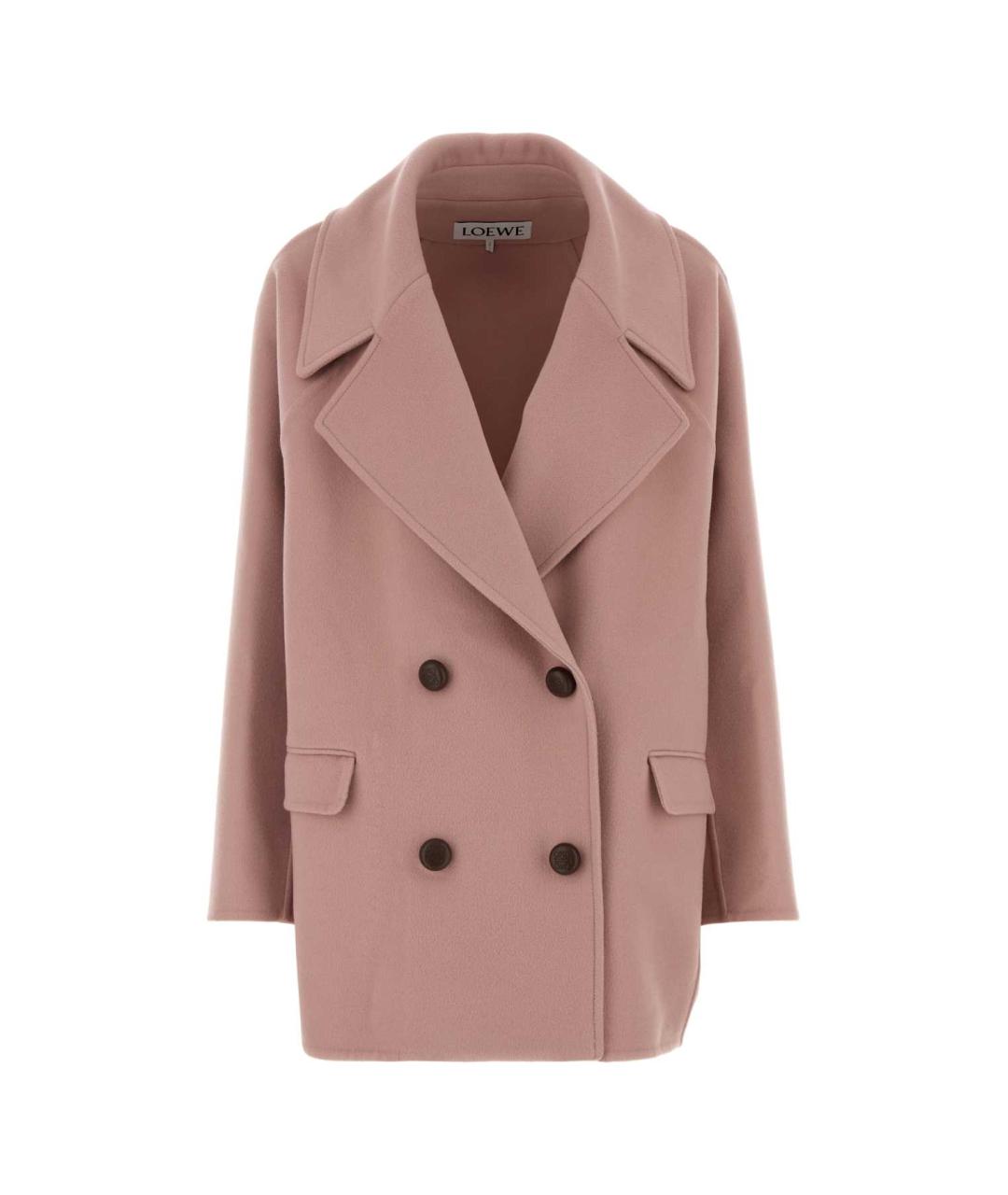 LOEWE Розовое шерстяное пальто, фото 1