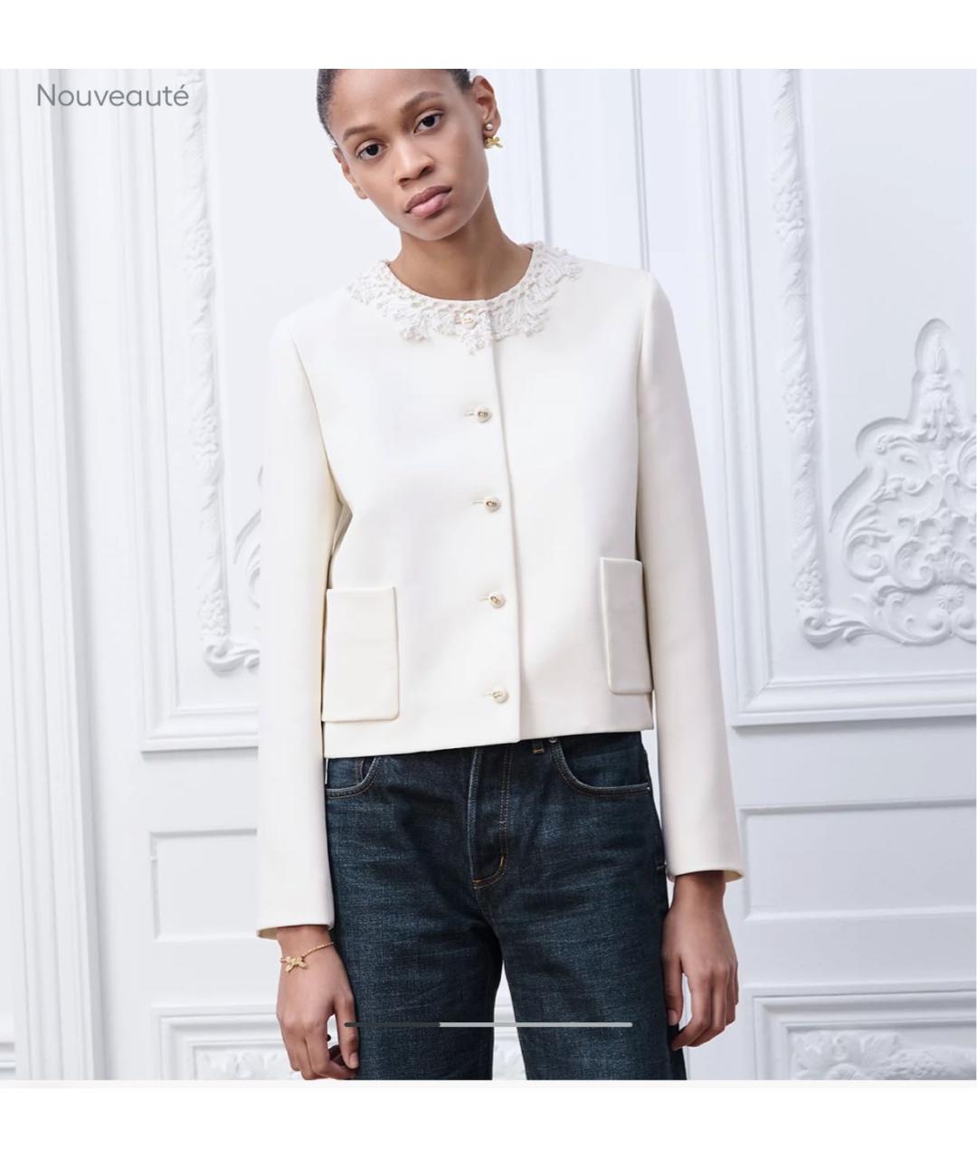 CHRISTIAN DIOR Белый жакет/пиджак, фото 2