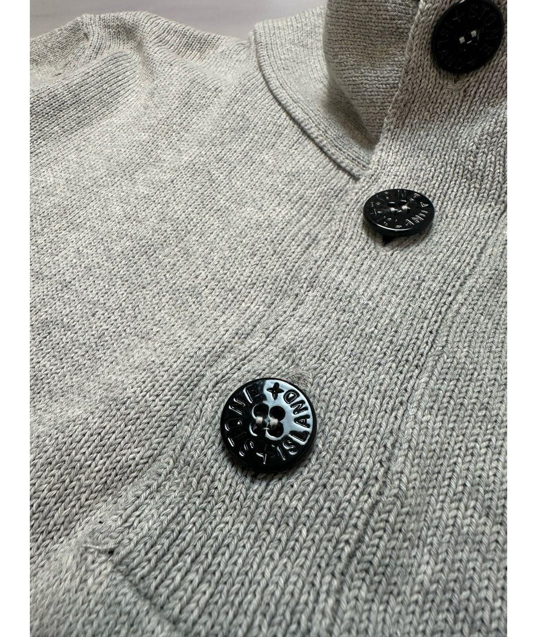 STONE ISLAND Серый хлопковый джемпер / свитер, фото 5