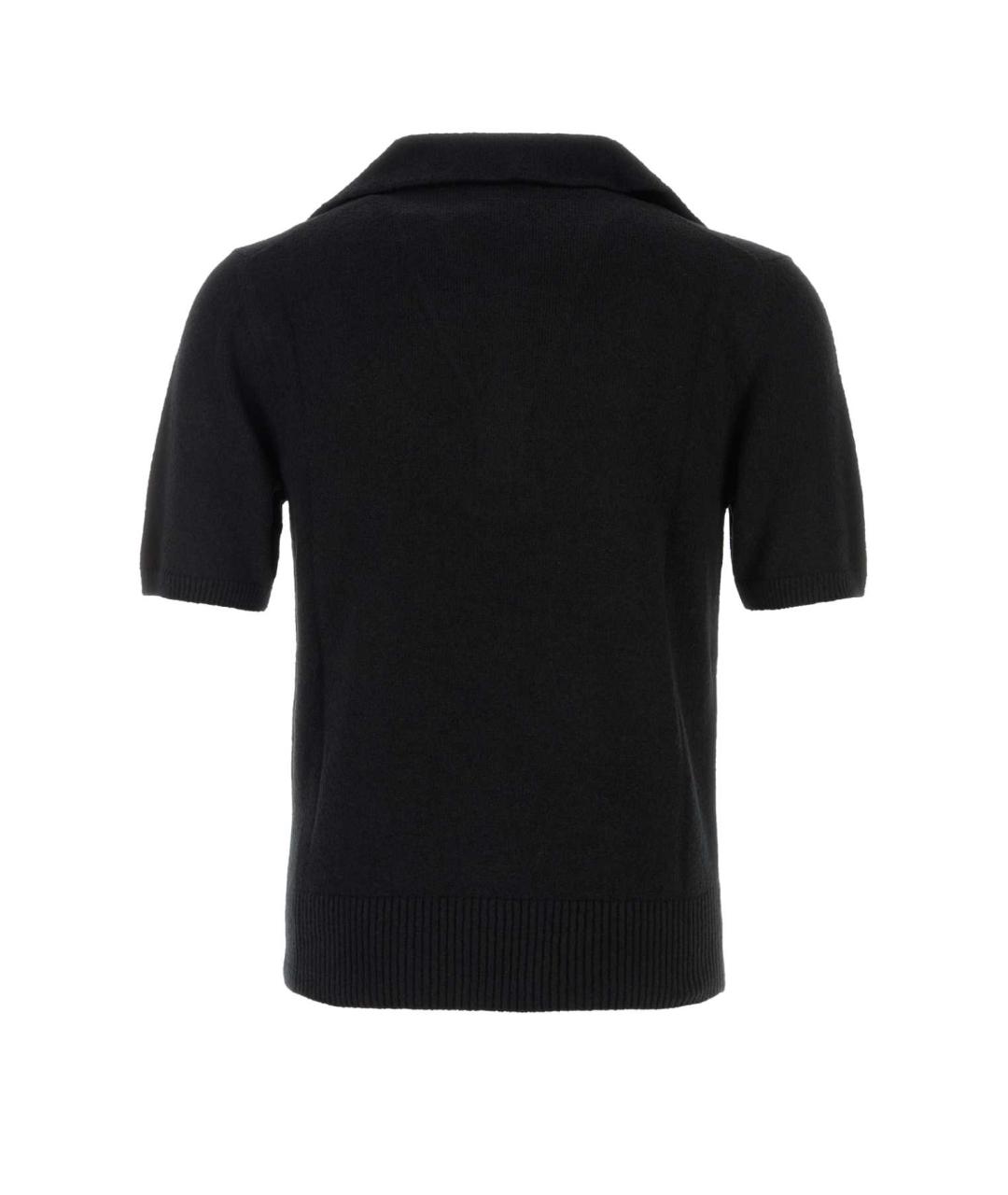 DOLCE&GABBANA Черное хлопковое поло с коротким рукавом, фото 2