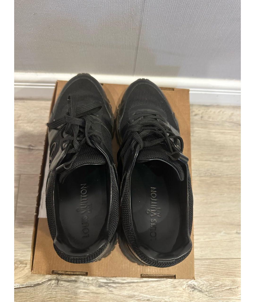 LOUIS VUITTON Черные кожаные кроссовки, фото 3