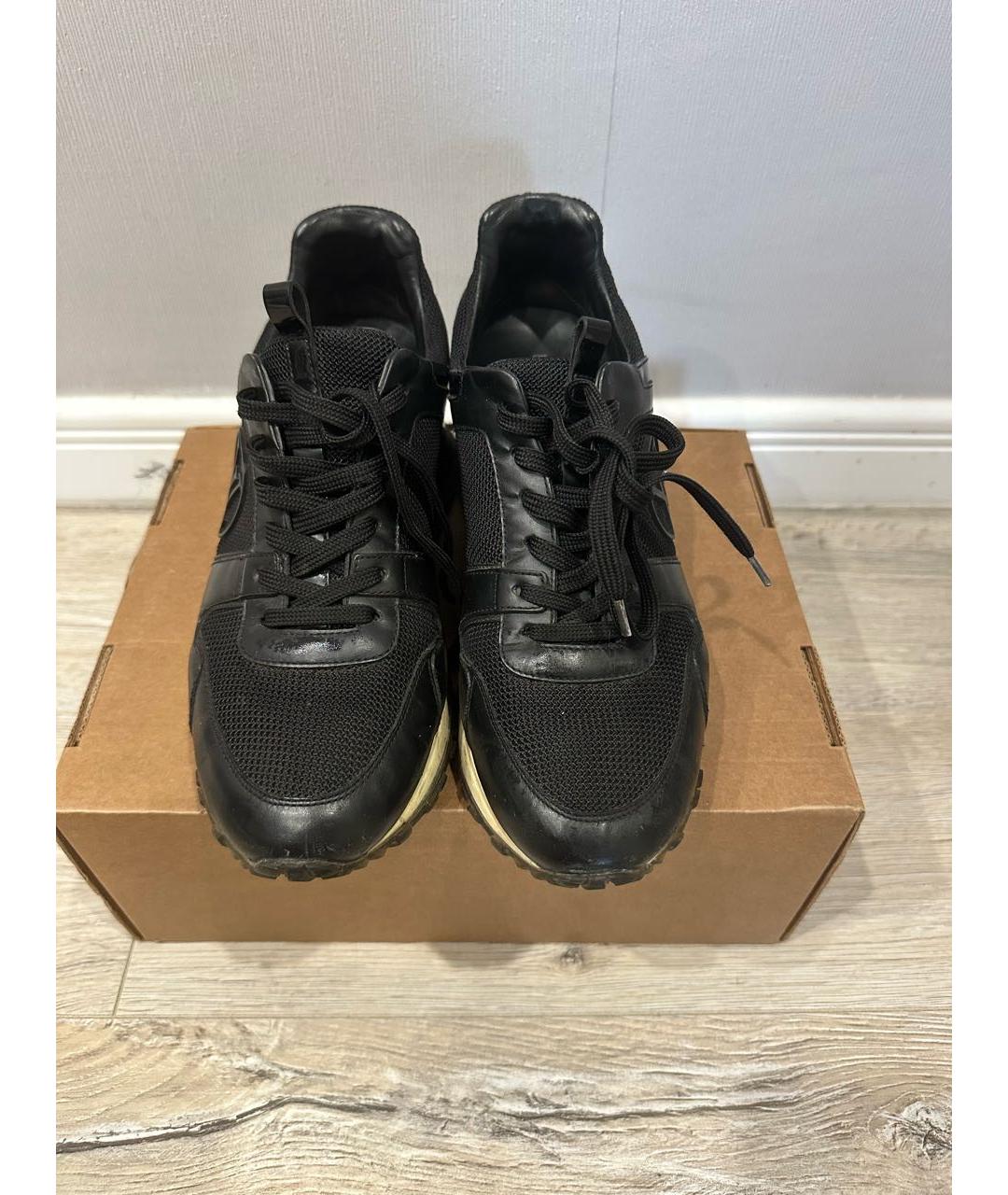 LOUIS VUITTON Черные кожаные кроссовки, фото 2