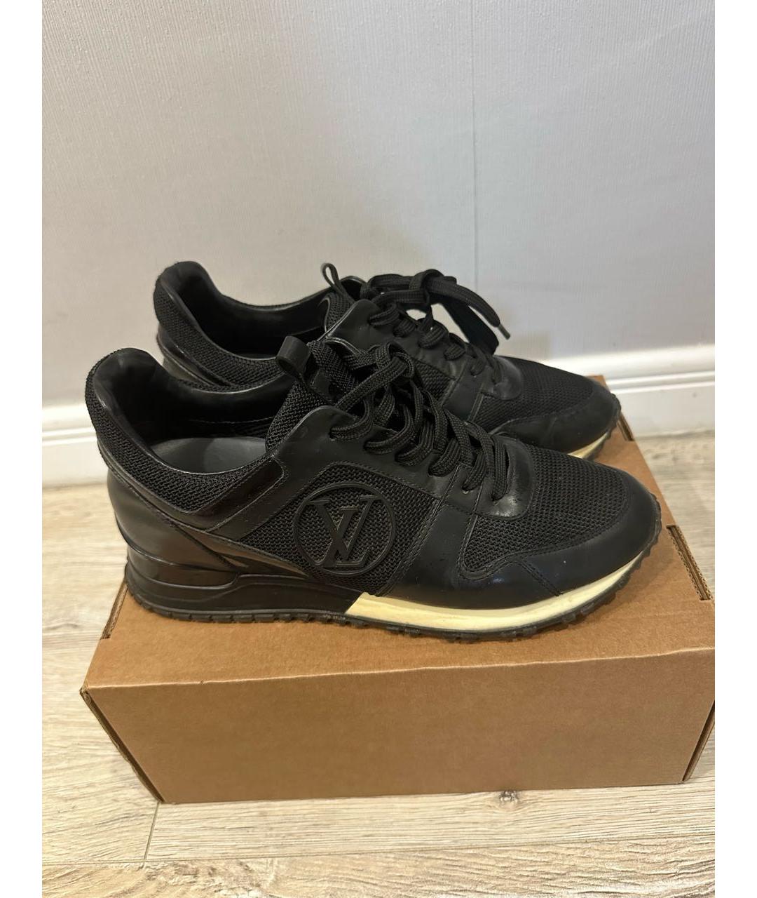 LOUIS VUITTON Черные кожаные кроссовки, фото 6