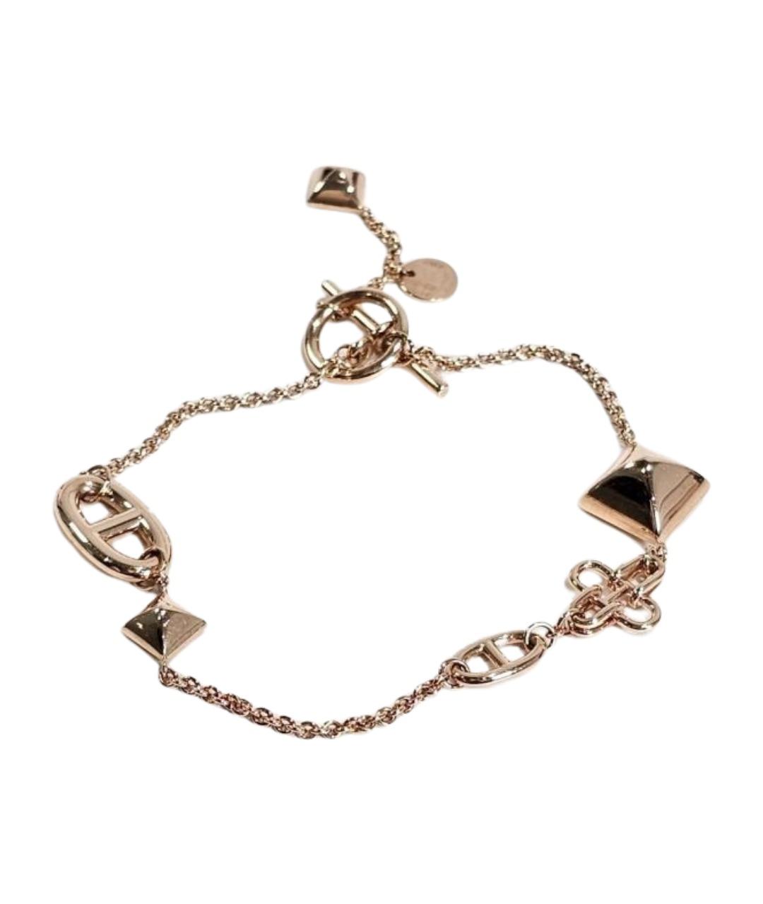 HERMES Золотой браслет из розового золота, фото 1