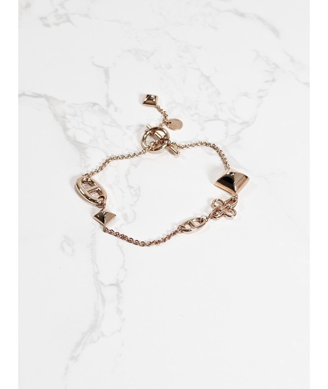 HERMES Золотой браслет из розового золота, фото 2