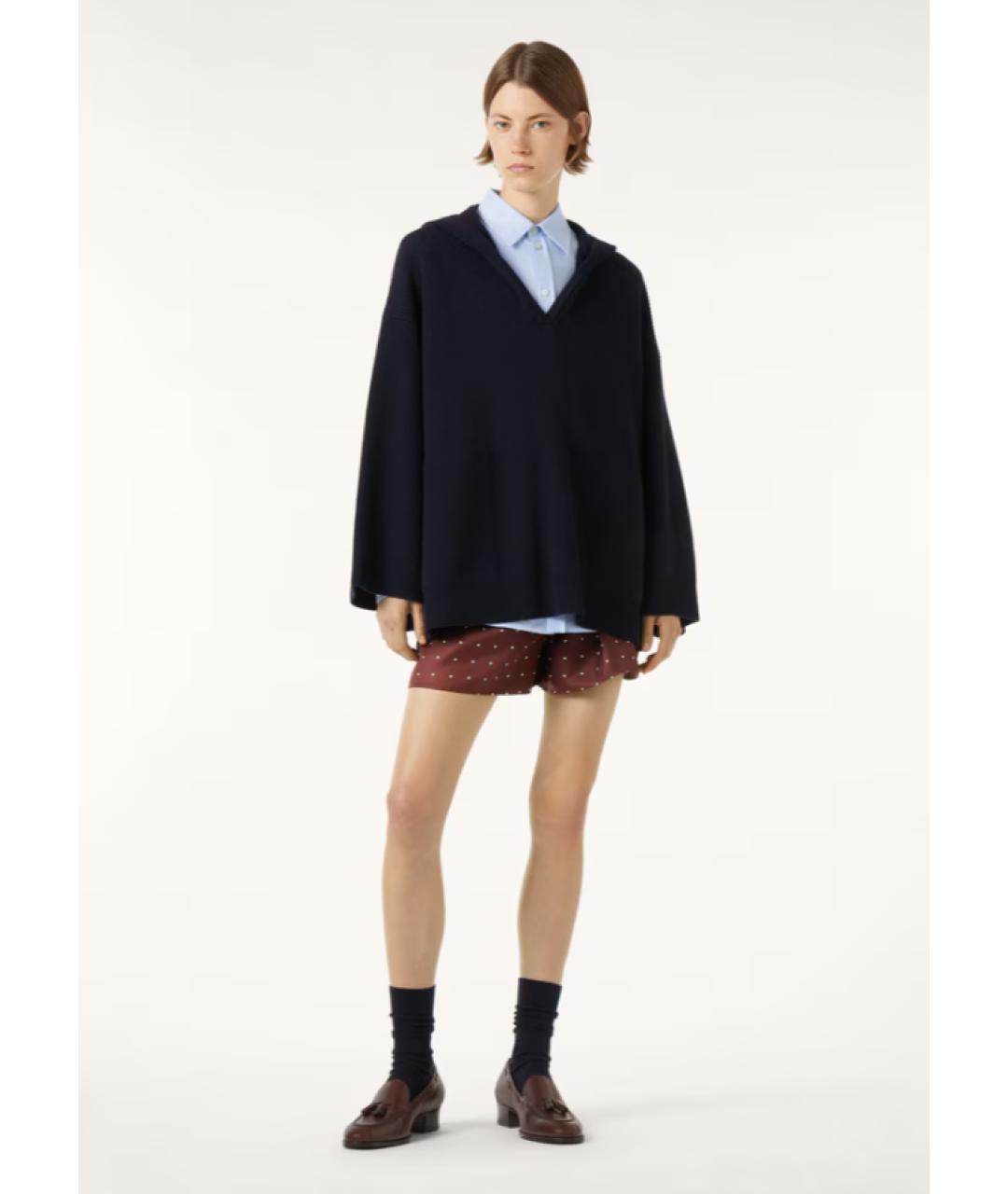 LORO PIANA Бордовые шелковые шорты, фото 4