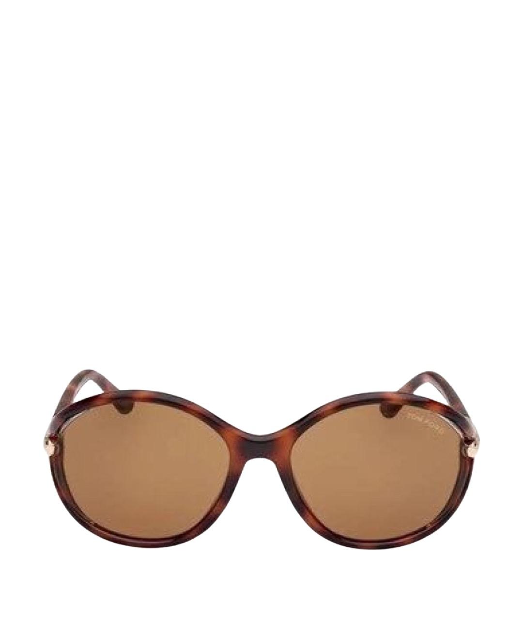 TOM FORD Коричневые пластиковые солнцезащитные очки, фото 1