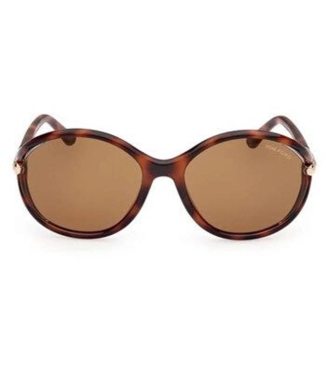 TOM FORD Коричневые пластиковые солнцезащитные очки, фото 8