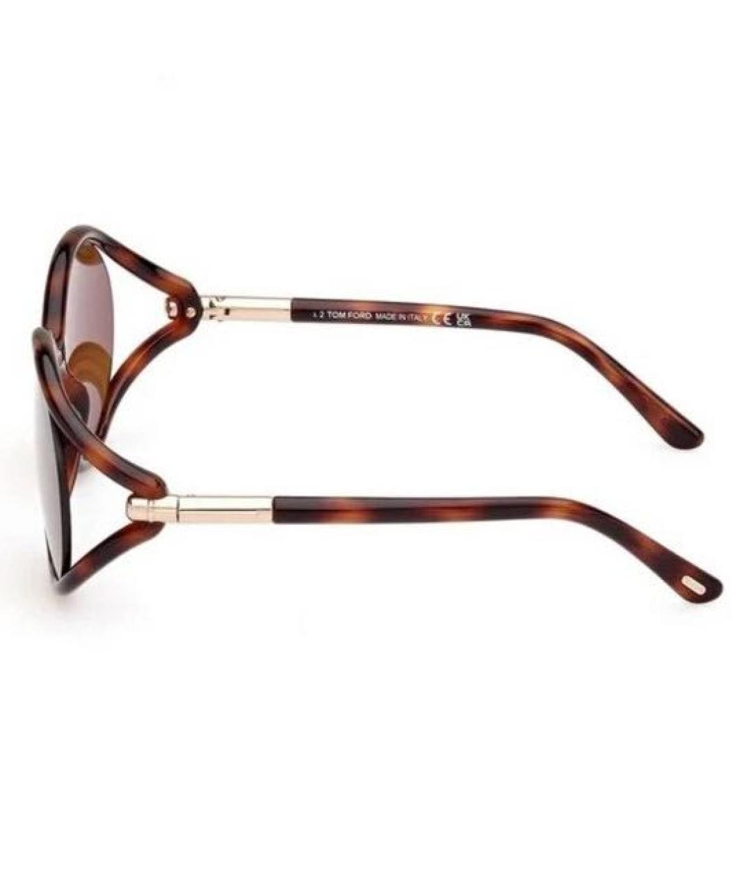 TOM FORD Коричневые пластиковые солнцезащитные очки, фото 3