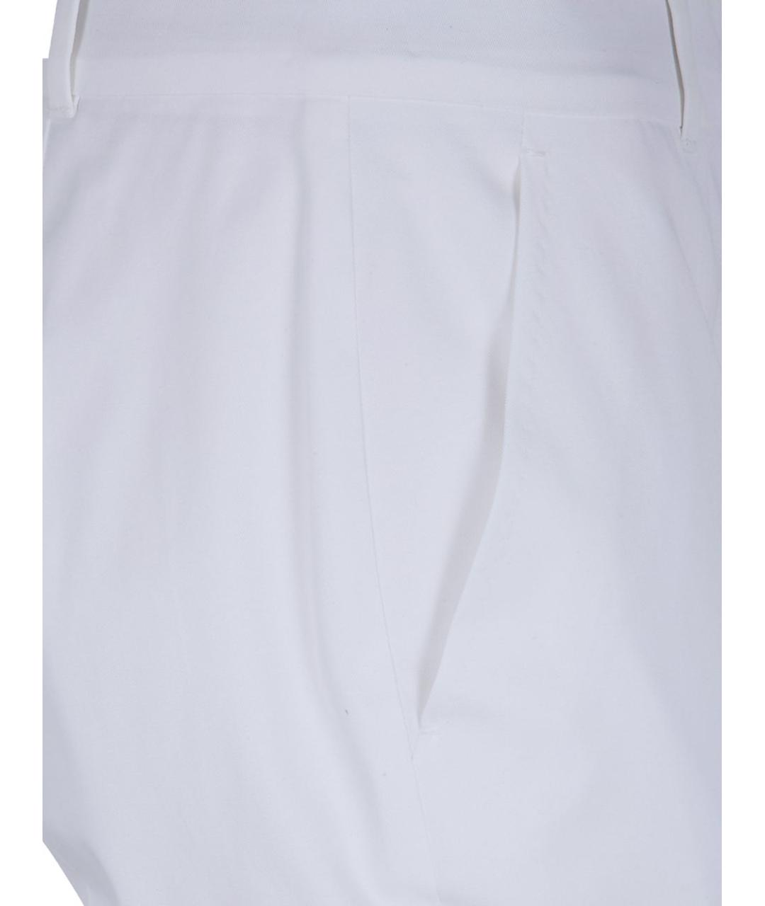 MAX MARA STUDIO Белые прямые брюки, фото 3