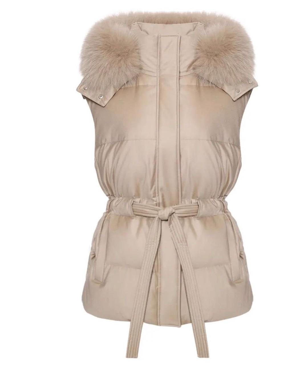 YVES SALOMON Бежевый шерстяной жилет, фото 1