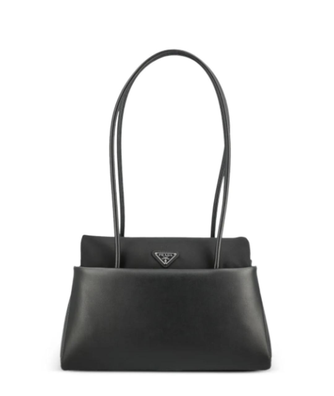 PRADA Черная кожаная сумка тоут, фото 1