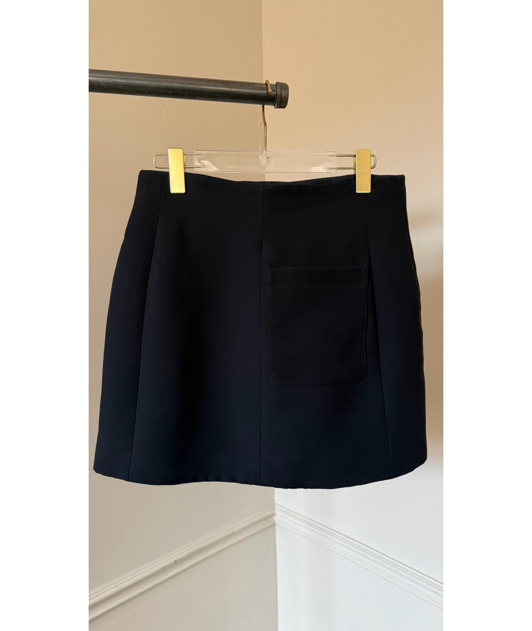 LOUIS VUITTON Черная юбка мини, фото 2