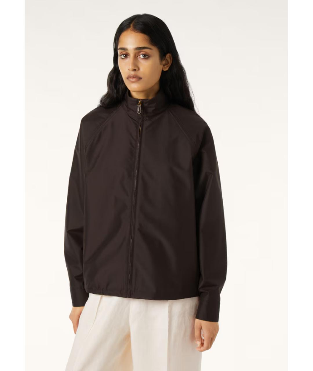 LORO PIANA Коричневая шелковая куртка, фото 4