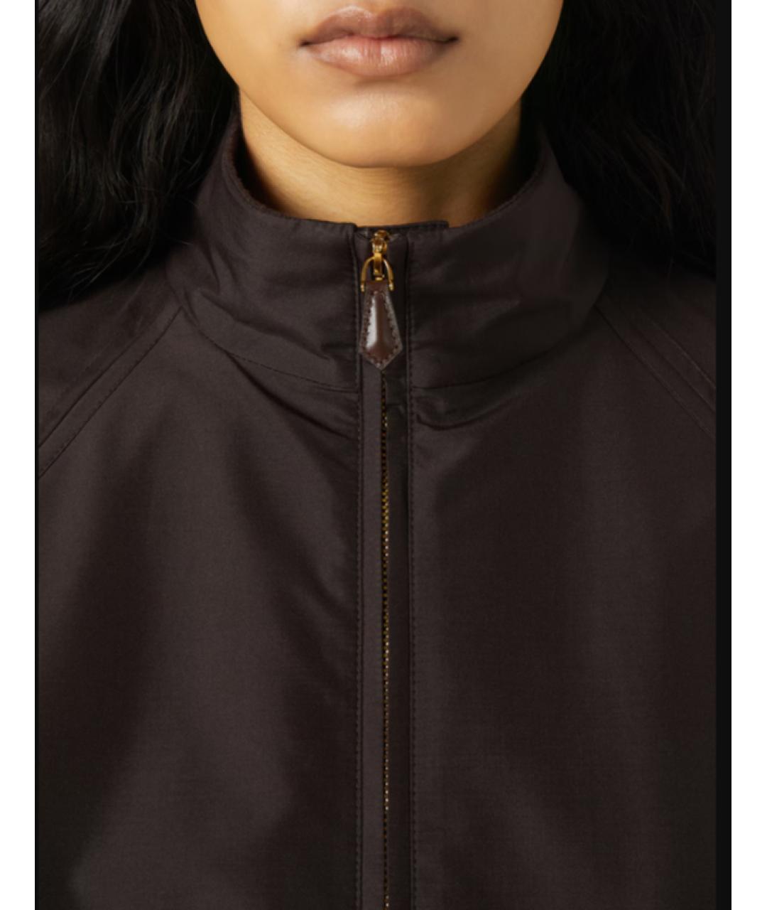 LORO PIANA Коричневая шелковая куртка, фото 5