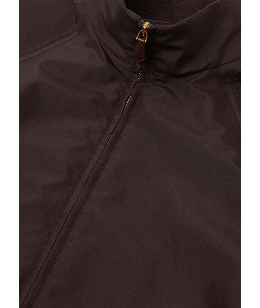 LORO PIANA Коричневая шелковая куртка, фото 3