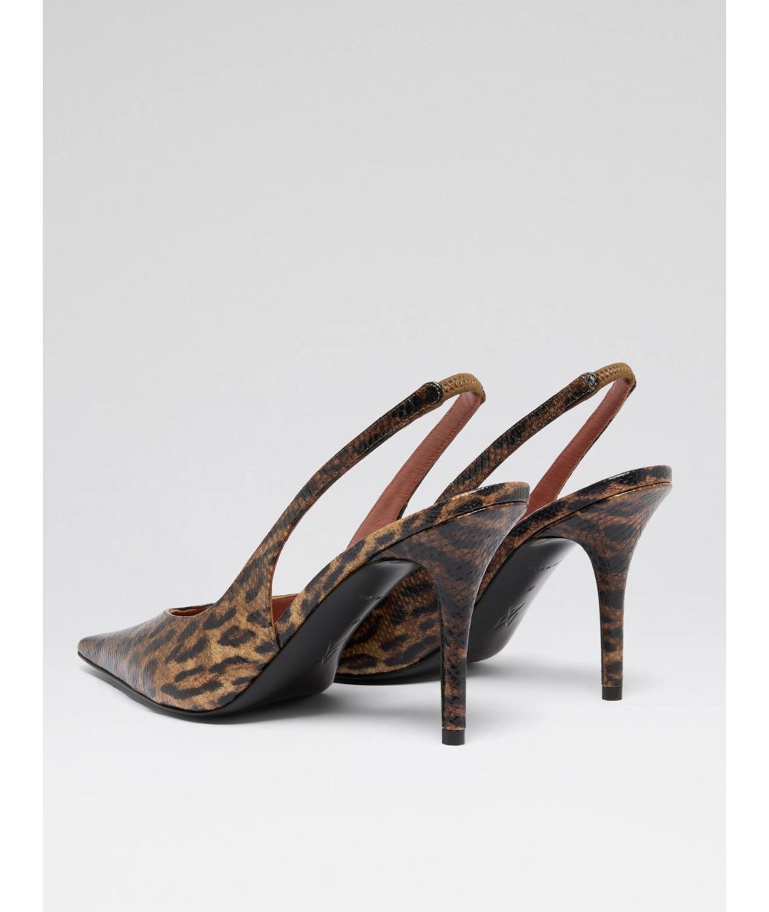 Amina Muaddi Мульти туфли из лакированной кожи, фото 4