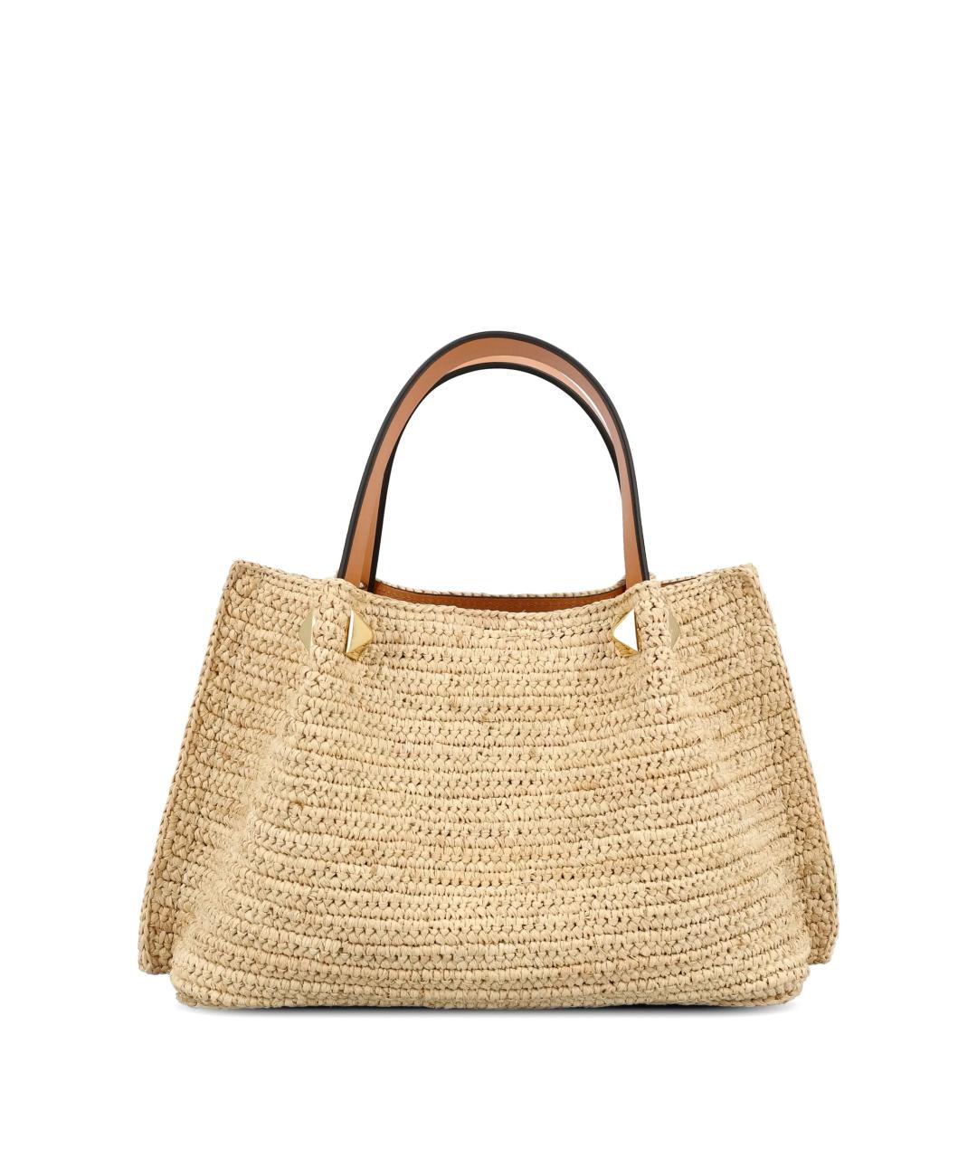 VALENTINO Бежевая пелетеная сумка тоут, фото 1