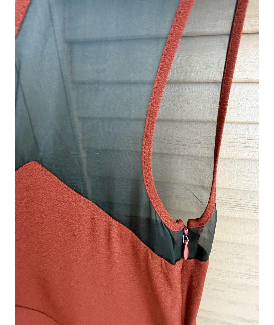 PHILOSOPHY Бордовое шелковое вечернее платье, фото 3