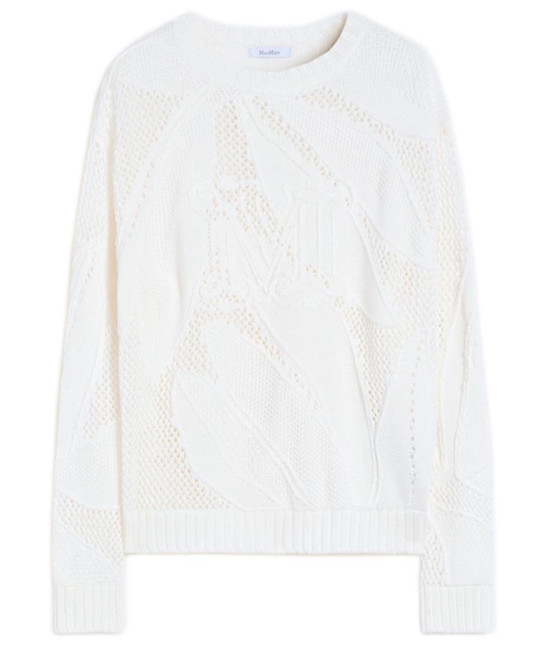 MAX MARA Белый хлопковый джемпер / свитер, фото 1