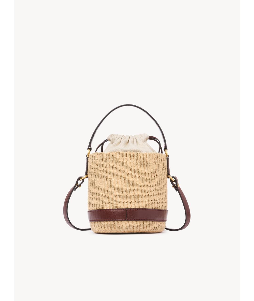 CHLOE Бежевая пелетеная сумка тоут, фото 4