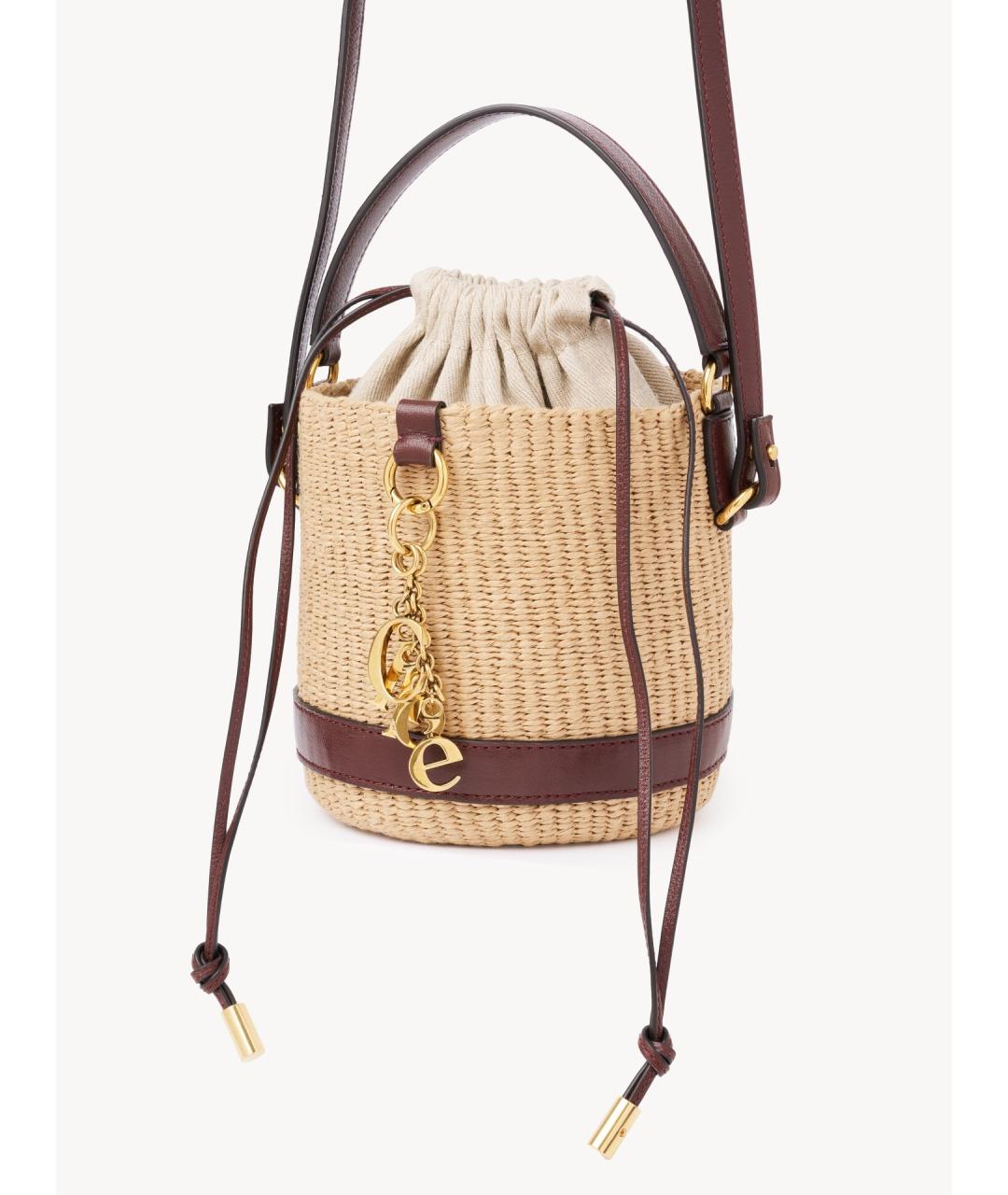 CHLOE Бежевая пелетеная сумка тоут, фото 3