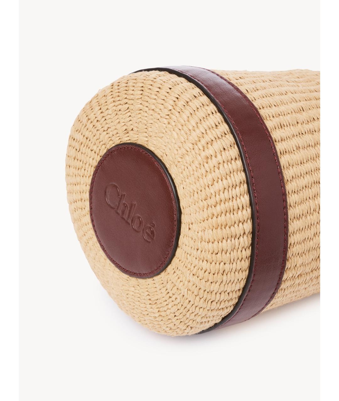 CHLOE Бежевая пелетеная сумка тоут, фото 6