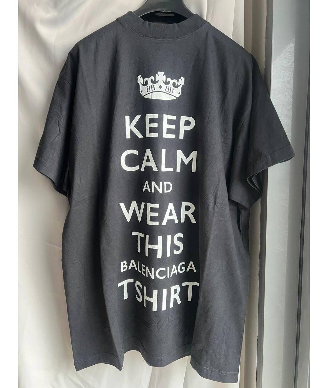 BALENCIAGA Черная футболка, фото 3