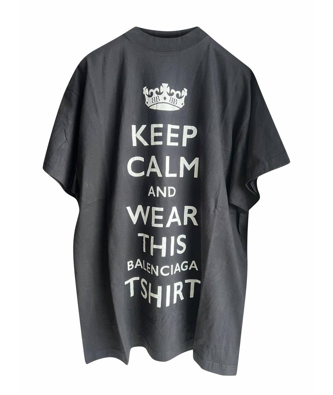 BALENCIAGA Черная футболка, фото 1