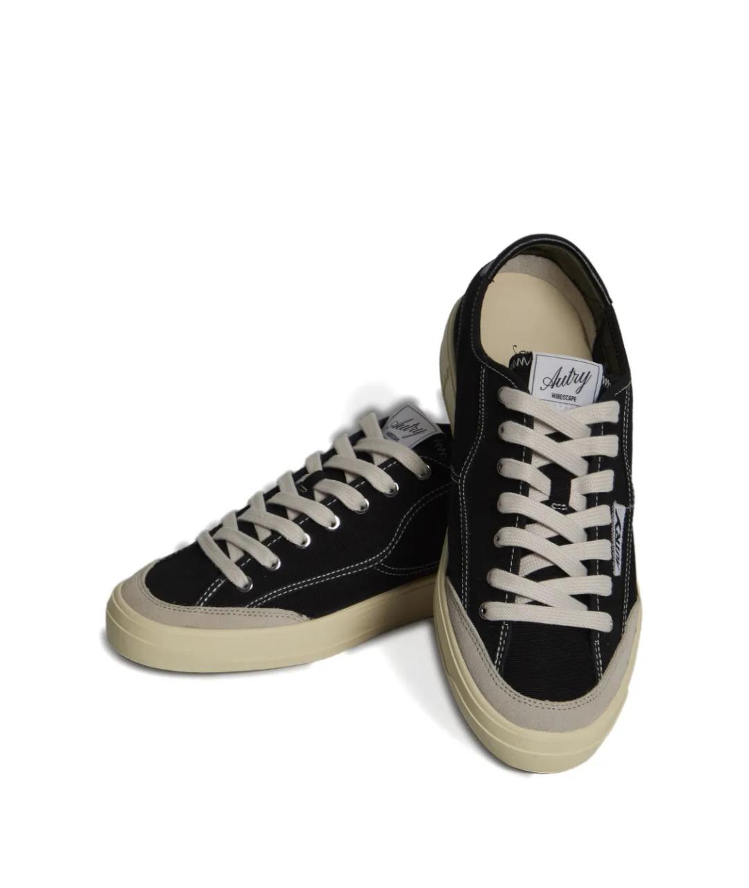 AUTRY Черные текстильные низкие кроссовки / кеды, фото 4